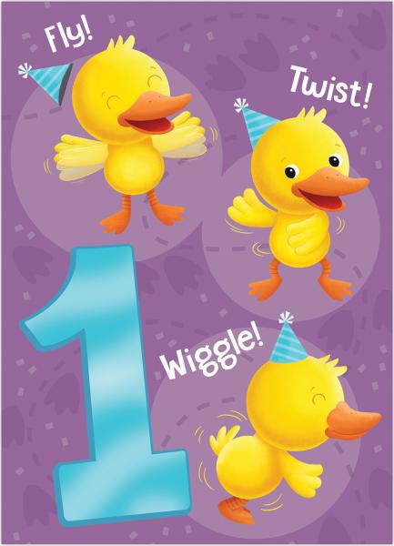GREETING CARD: AGE 1 DUCKS