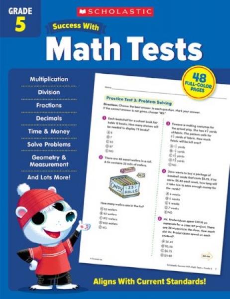 (SALE) SUCCESS WITH MATH TESTS GRADE 5