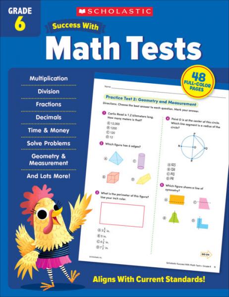 (SALE) SUCCESS WITH MATH TESTS GRADE 6