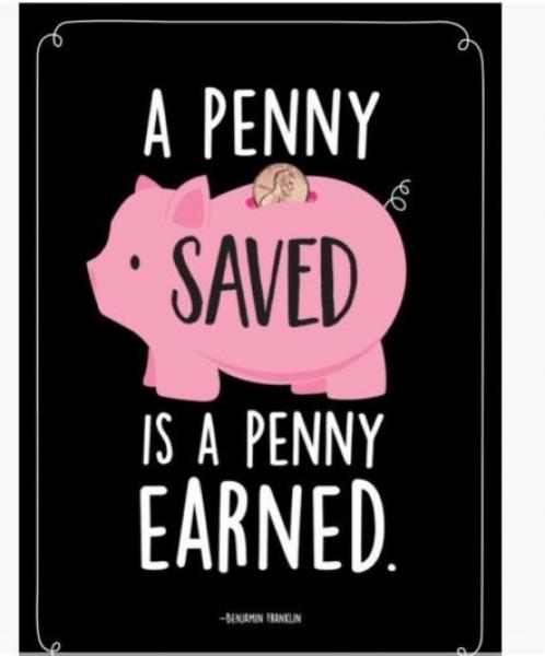 (SALE) POSTER: A PENNY SAVED...