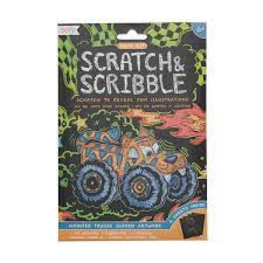 SCRATCH & SCRIBBLE MINI KIT MONSTER TRUCKS