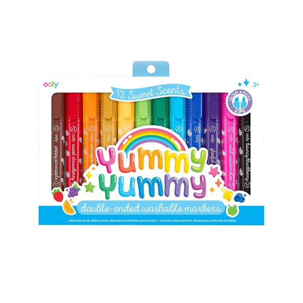 YUMMY YUMMY 12 WASHABLE FRUIT SCENTED MARKERS