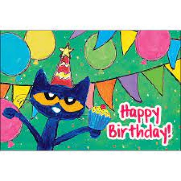(SALE) (D) POSTCARDS: PETE THE CAT HAPPY BIRTHDAY