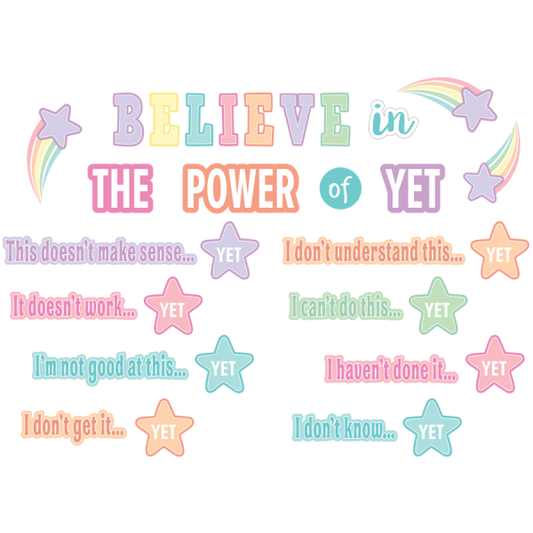 (SALE) MINI BULLETIN BOARD SET: PASTEL POP BELIEVE IN THE POWER OF YET