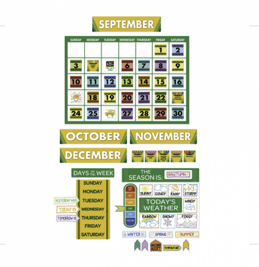 BULLETIN BOARD SET: CRAYOLA CALENDAR