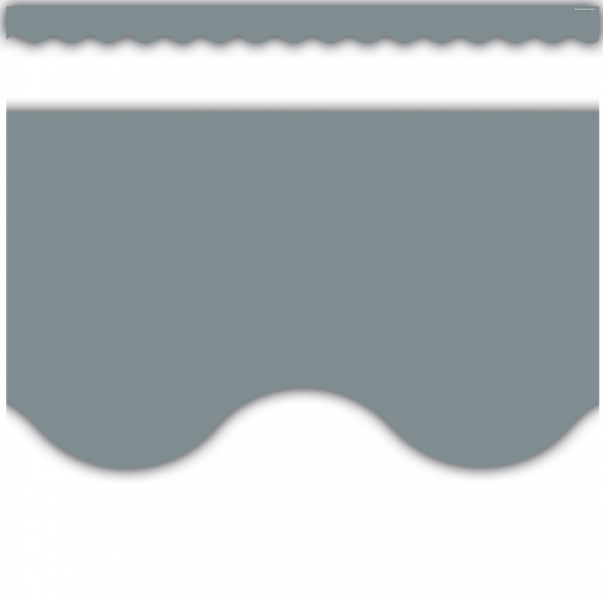 (SALE) (D) BORDER: STONE BLUE SCALLOPED