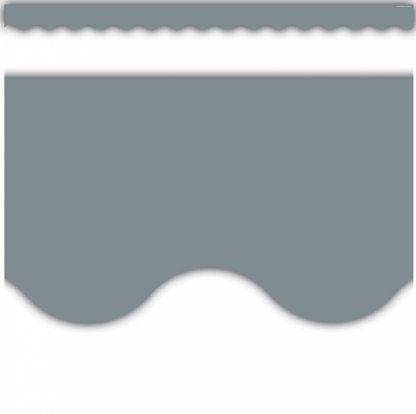 (SALE) (D) BORDER: STONE BLUE SCALLOPED