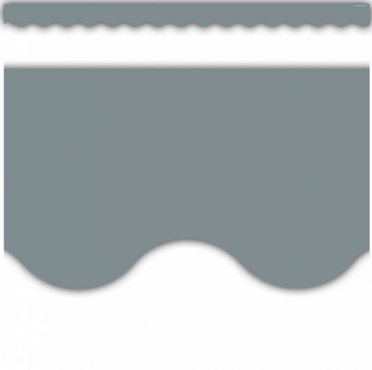 (SALE) (D) BORDER: STONE BLUE SCALLOPED