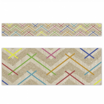 (SALE) BORDER: KRAFTY POP! COLORFUL KRAFT CHEVRON