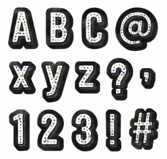 DESIGNER LETTERS: CHALK IT UP! COLORFUL CHALK