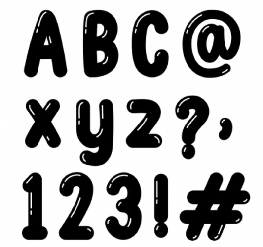 DESIGNER LETTERS: CORE DECOR BUBBLE LETTERS