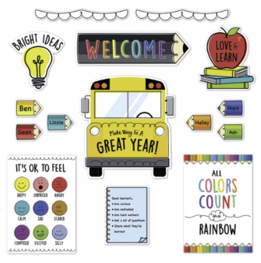 (SALE) BULLETIN BOARD SET: CORE DECOR READY FOR SCHOOL