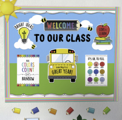 (SALE) BULLETIN BOARD SET: CORE DECOR READY FOR SCHOOL