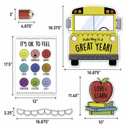 (SALE) BULLETIN BOARD SET: CORE DECOR READY FOR SCHOOL