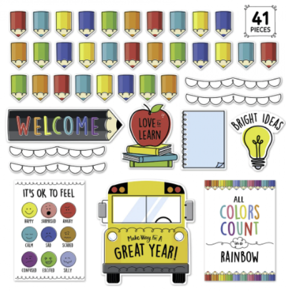 (SALE) BULLETIN BOARD SET: CORE DECOR READY FOR SCHOOL