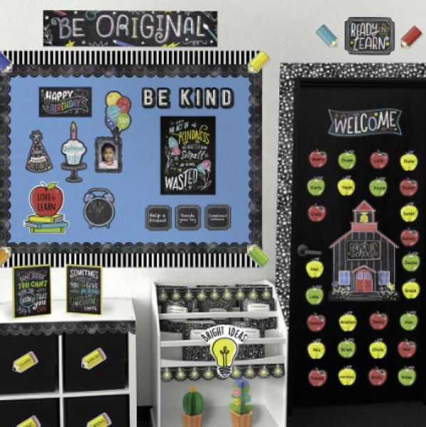 (SALE) BULLETIN BOARD SET: CHALK IT UP! SCHOOL TIME FUN