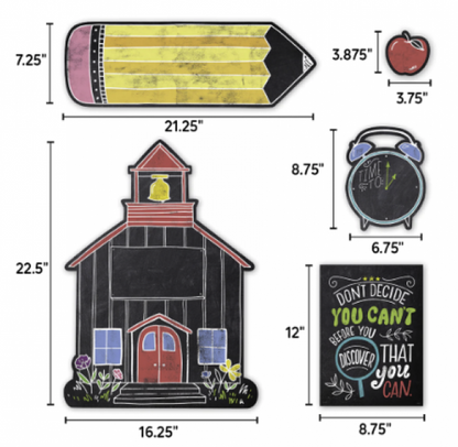 (SALE) BULLETIN BOARD SET: CHALK IT UP! SCHOOL TIME FUN