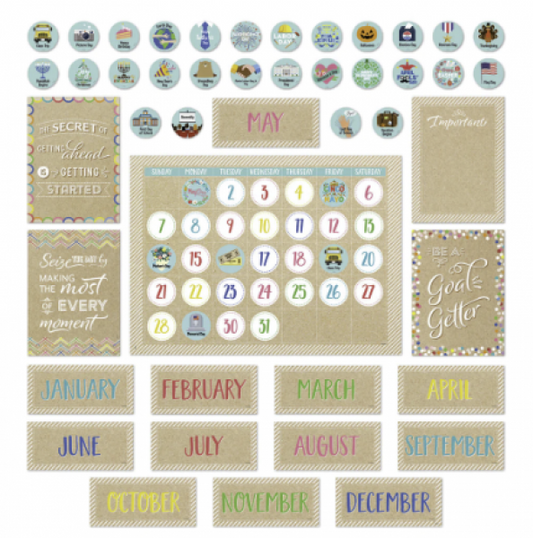 BULLETIN BOARD SET: KRAFTY POP CALENDAR