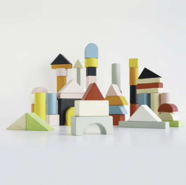 (SALE) WOODEN BUILDING BLOCKS SET OF 60