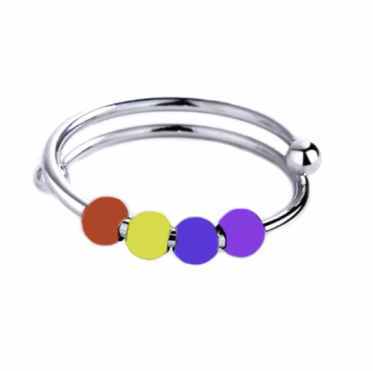 FIDGET SPINNER RING RAINBOW