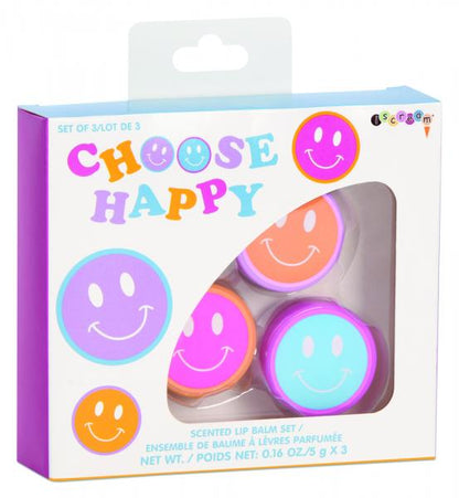 CHOOSE HAPPY LIP BALM TRIO
