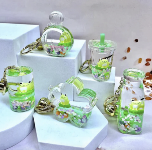 FROG BOBA FLOATY KEYCHAIN