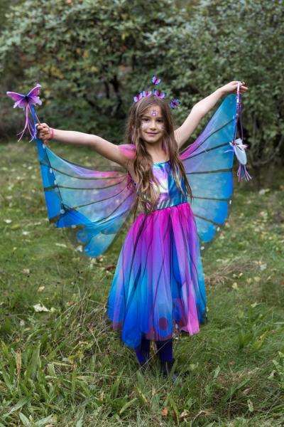 BUTTERFLY TWIRL DRESS WITH WINGS AND HEADBAND