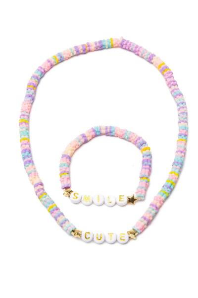 CUTE SMILE NECKLACE/BRACELET SET