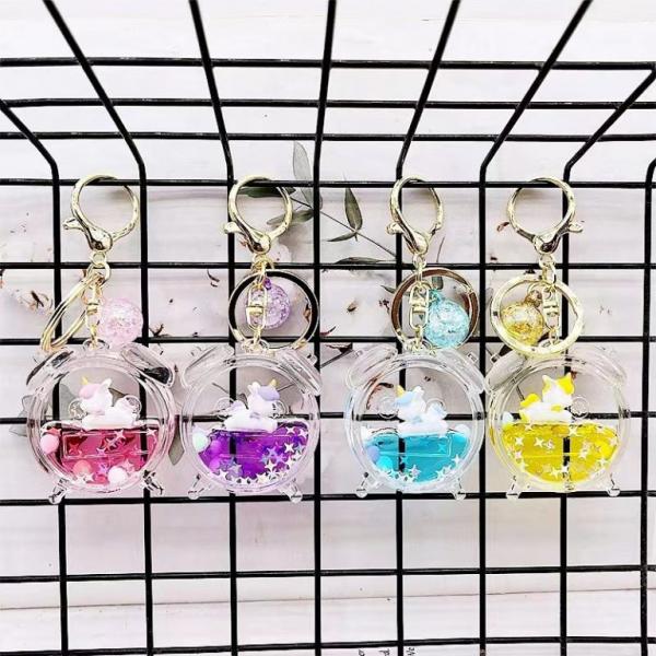 UNICORN CLOCK FLOATY KEYCHAIN