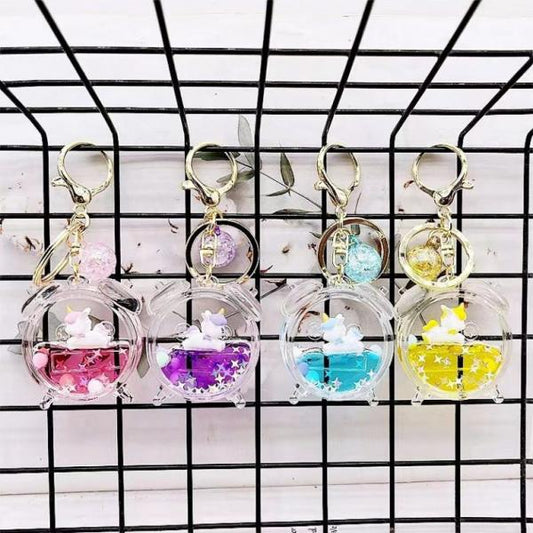 UNICORN CLOCK FLOATY KEYCHAIN