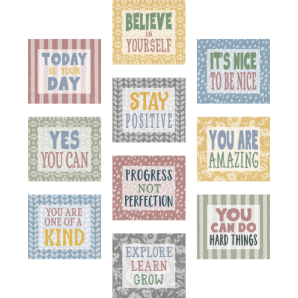 (SALE) ACCENTS: CLASSROOM COTTAGE POSITIVE SAYINGS