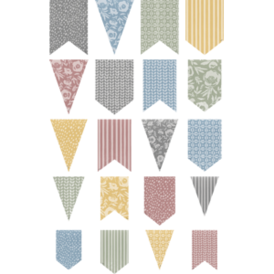 PENNANTS: CLASSROOM COTTAGE ASSORTED SIZES