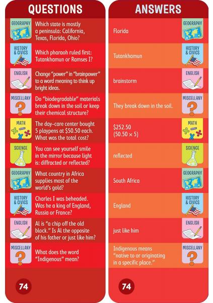 BRAIN QUEST SMART CARDS: GRADE 6