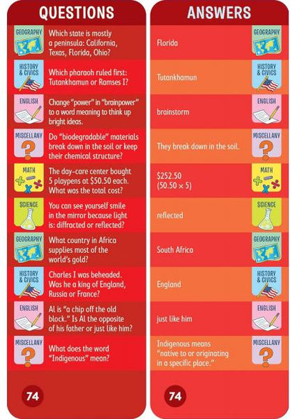 BRAIN QUEST SMART CARDS: GRADE 6