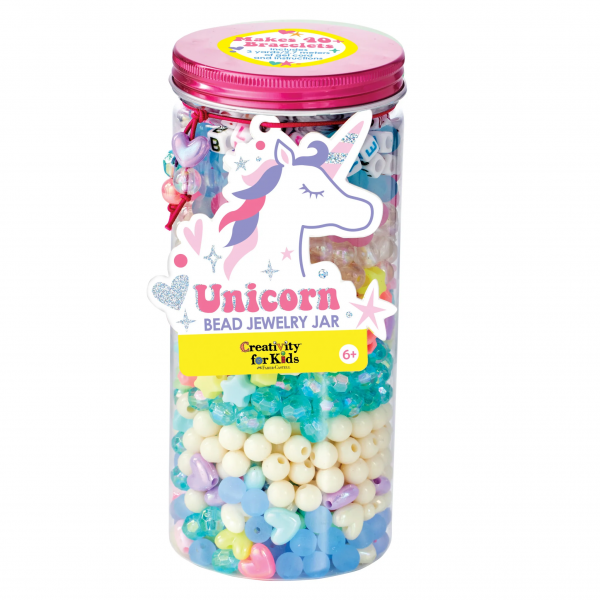 BEAD JEWELRY JAR: UNICORN