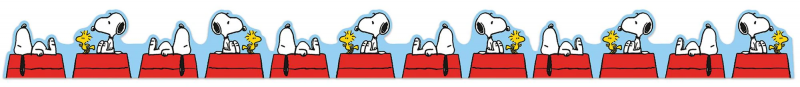 BORDER: PEANUTS SNOOPY ON DOGHOUSE
