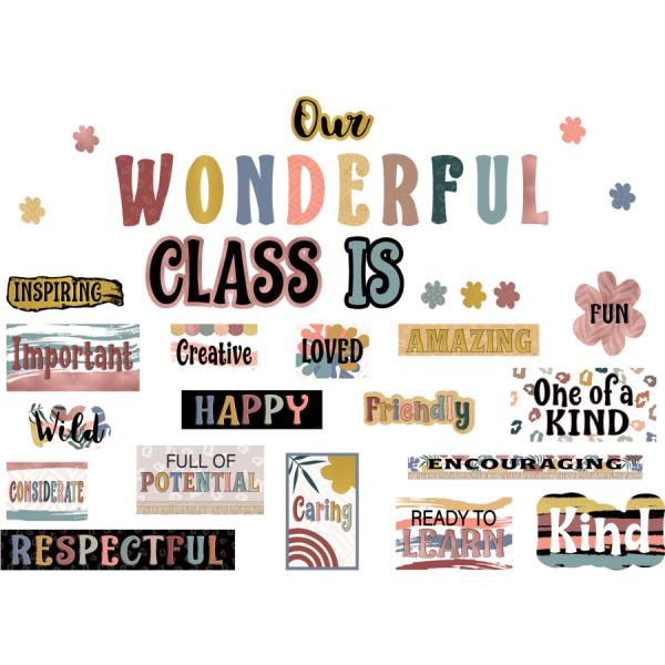 (SALE) MINI BULLETIN BOARD SET: WONDERFULLY WILD OUR WONDERFUL CLASS