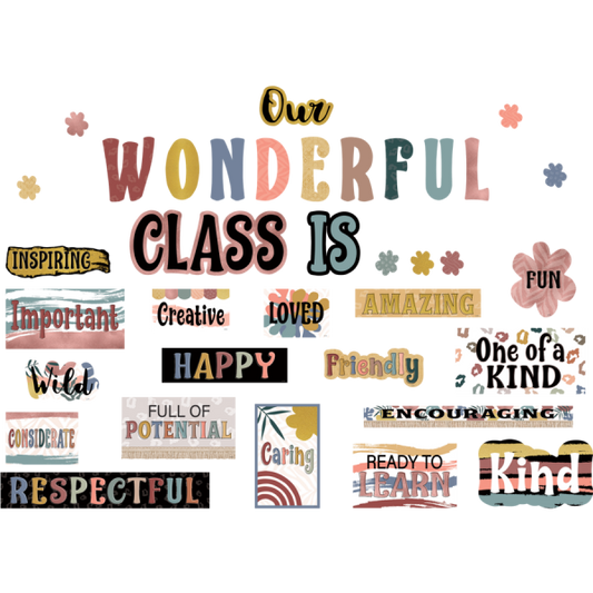 (SALE) MINI BULLETIN BOARD SET: WONDERFULLY WILD OUR WONDERFUL CLASS