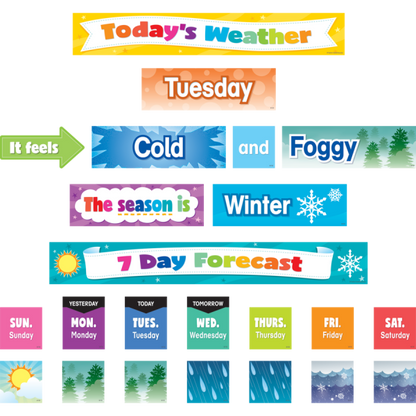 (SALE) (D) POCKET CHART CARDS: COLORFUL WEATHER