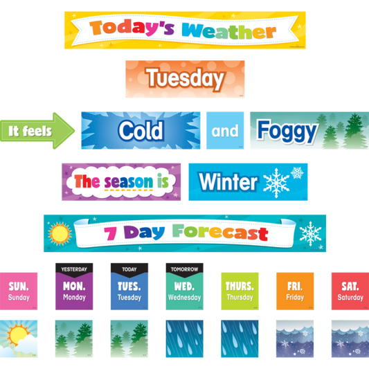 (SALE) (D) POCKET CHART CARDS: COLORFUL WEATHER
