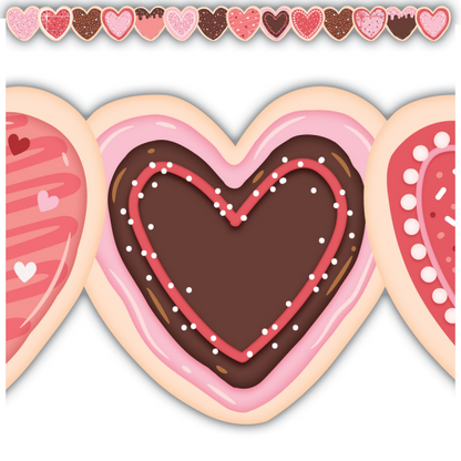 BORDER: FROSTED HEART COOKIES DIE-CUT