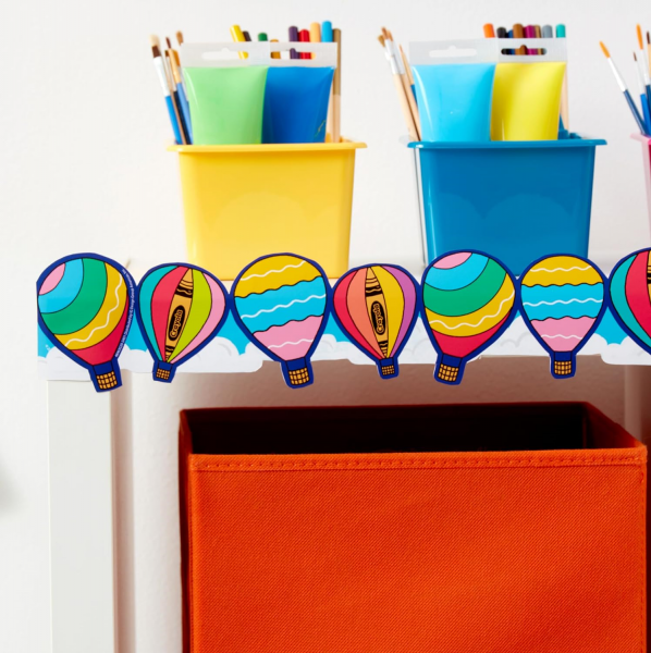 BORDER: CRAYOLA COLORS OF KINDNESS HOT AIR BALLOONS