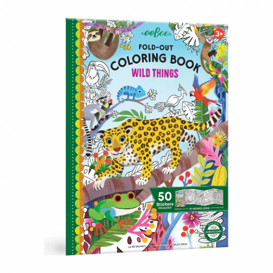 FOLD-OUT COLORING BOOK: WILD THINGS