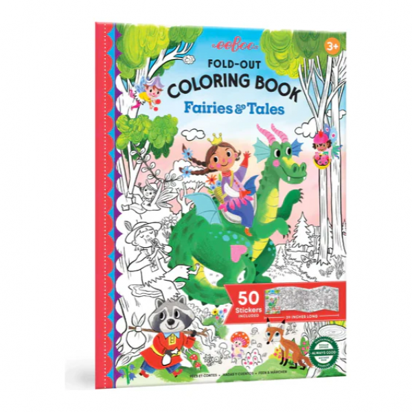 FOLD-OUT COLORING BOOK: FAIRIES AND TALES