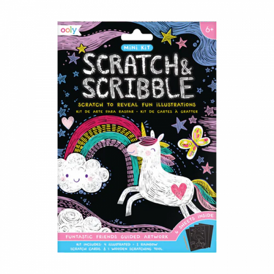 SCRATCH & SCRIBBLE MINI KIT FUNTASTIC FRIENDS