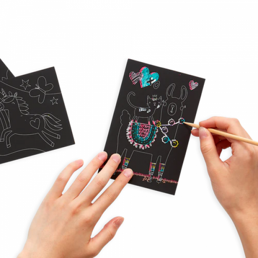 SCRATCH & SCRIBBLE MINI KIT FUNTASTIC FRIENDS