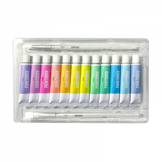 ACRYLIC PAINTS AND PAINTBRUSHES: PASTEL COLORS