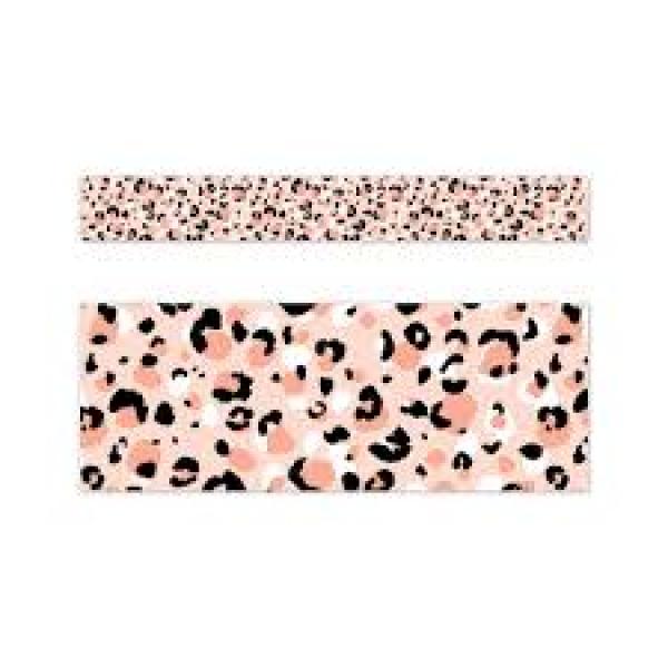BORDER: BLUSH LEOPARD JUNGLE FRIENDS