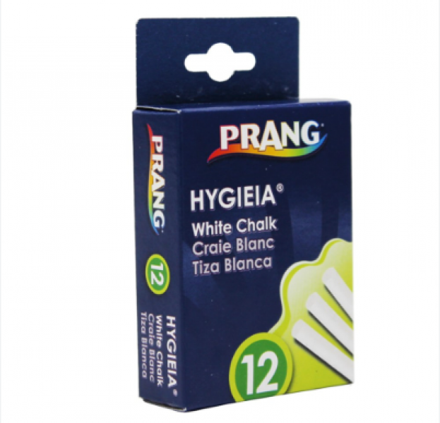 CHALK: PRANG HYGIEIA WHITE 12 CT