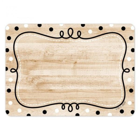 NAME TAGS: LOOP-DE-DOTS ON WOOD